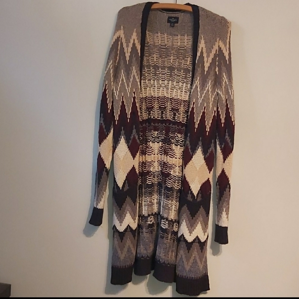 American eagle knee length knit cardigan